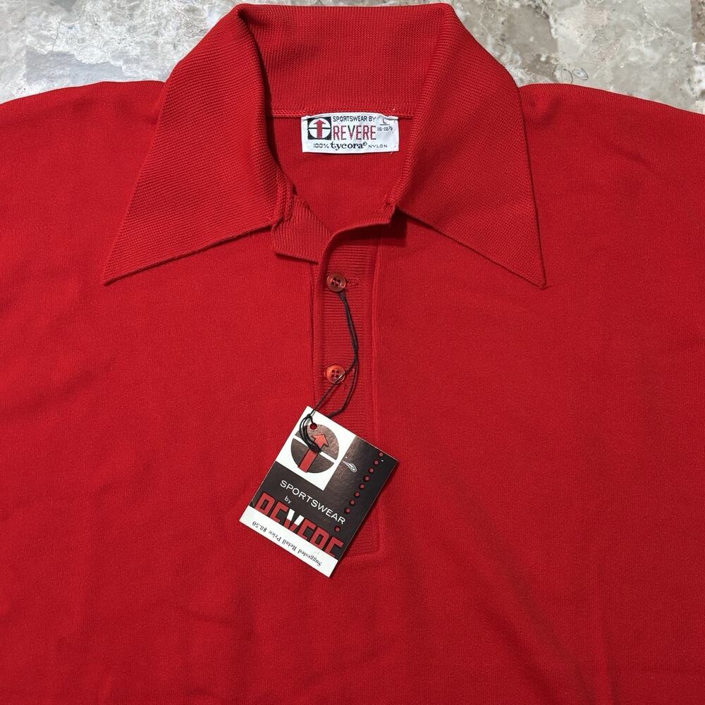 Vintage Sweater Polo Mens Large Revere Sportswear Tycora Nylon True Vintage 70s